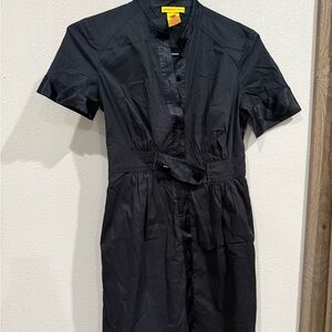 Catherine Malandrino Elegant Black Long Sleeve Dress